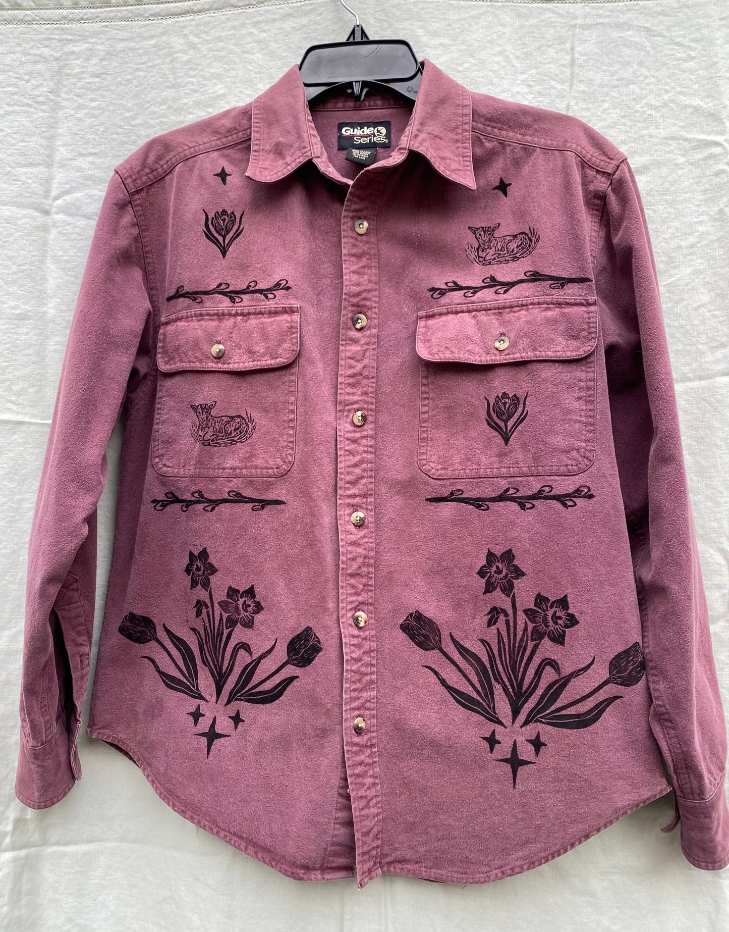 Spring flowers button up