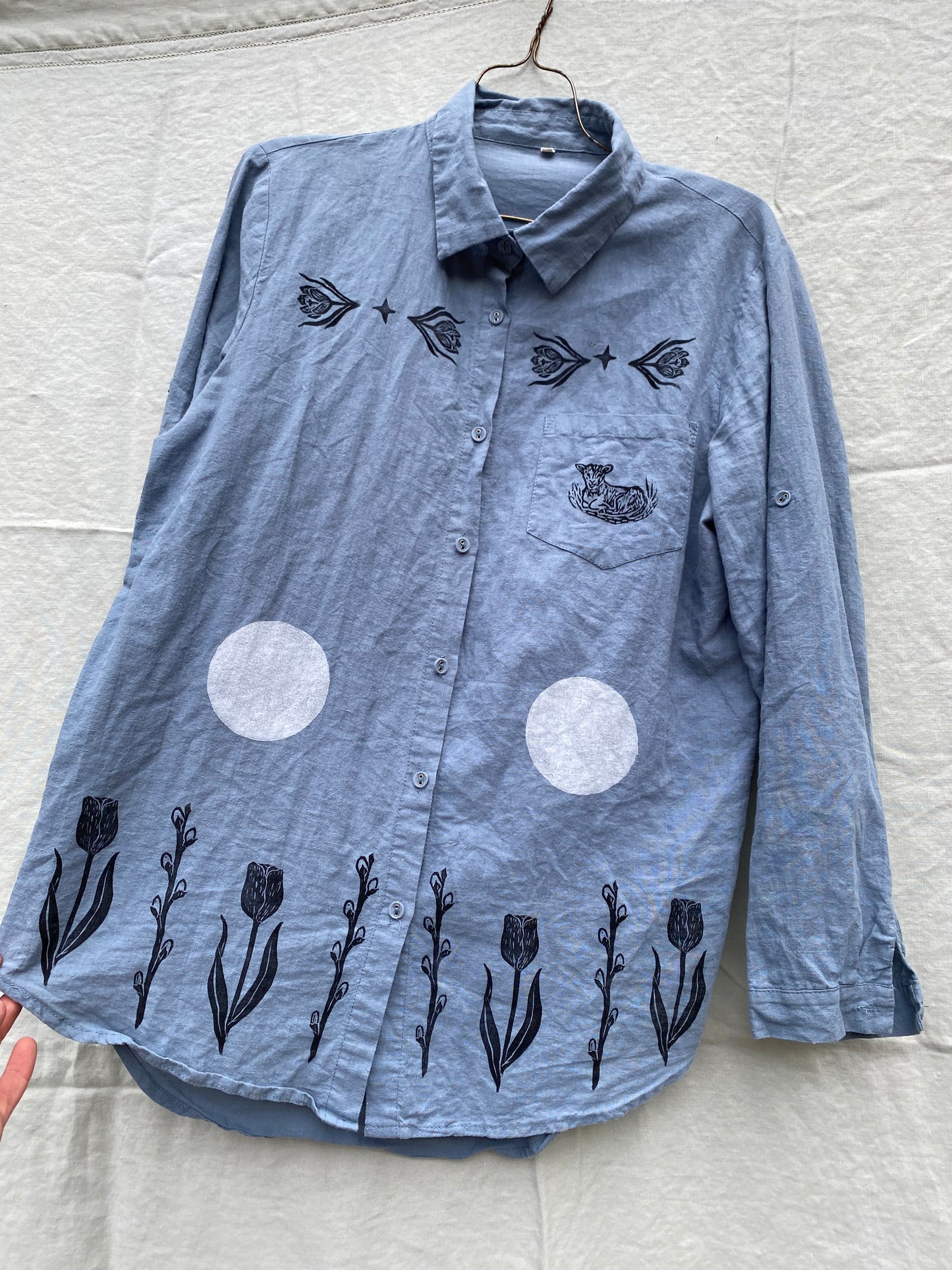 Spring moon button up