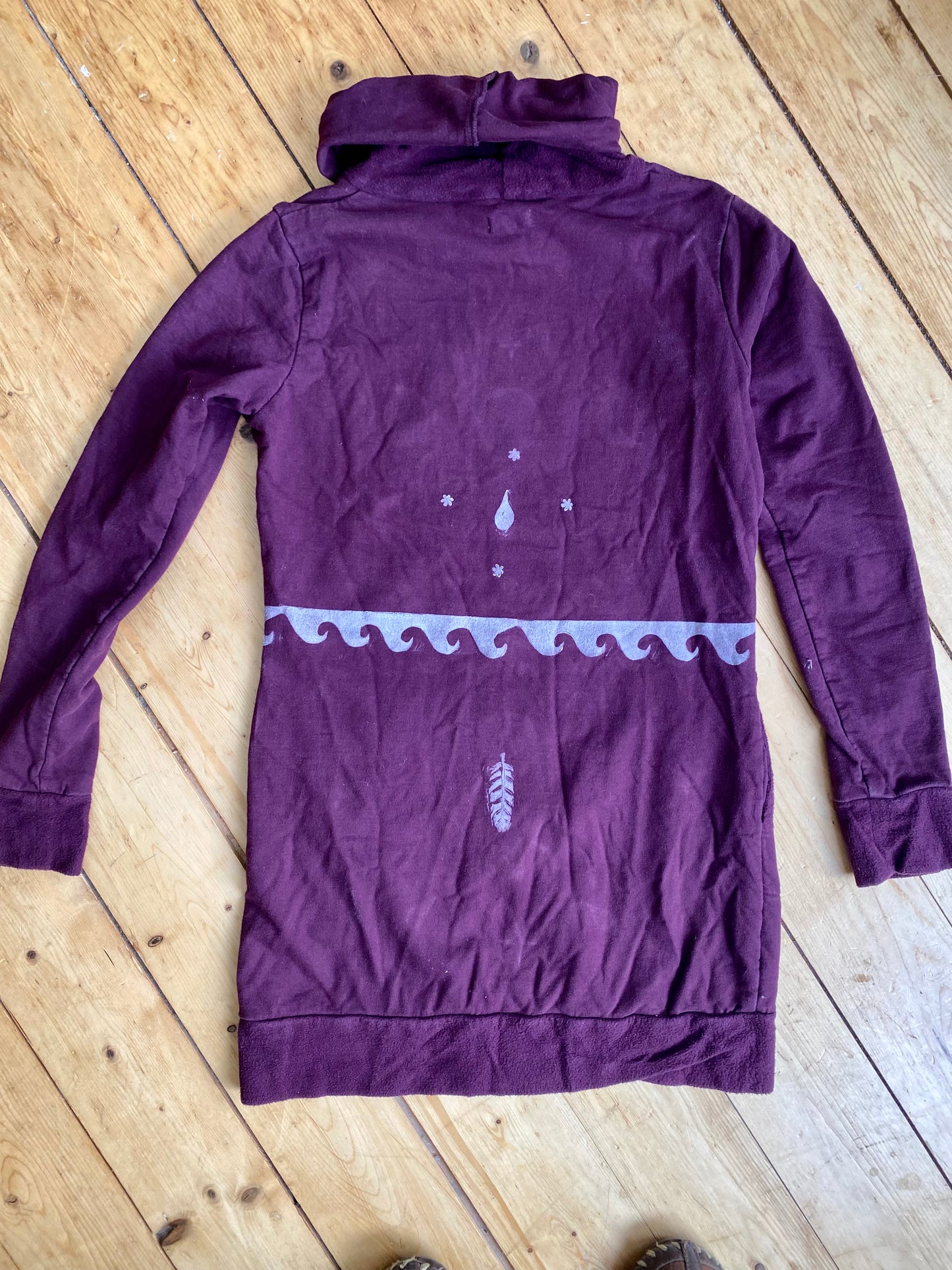Owl Water Moon dress - purple
