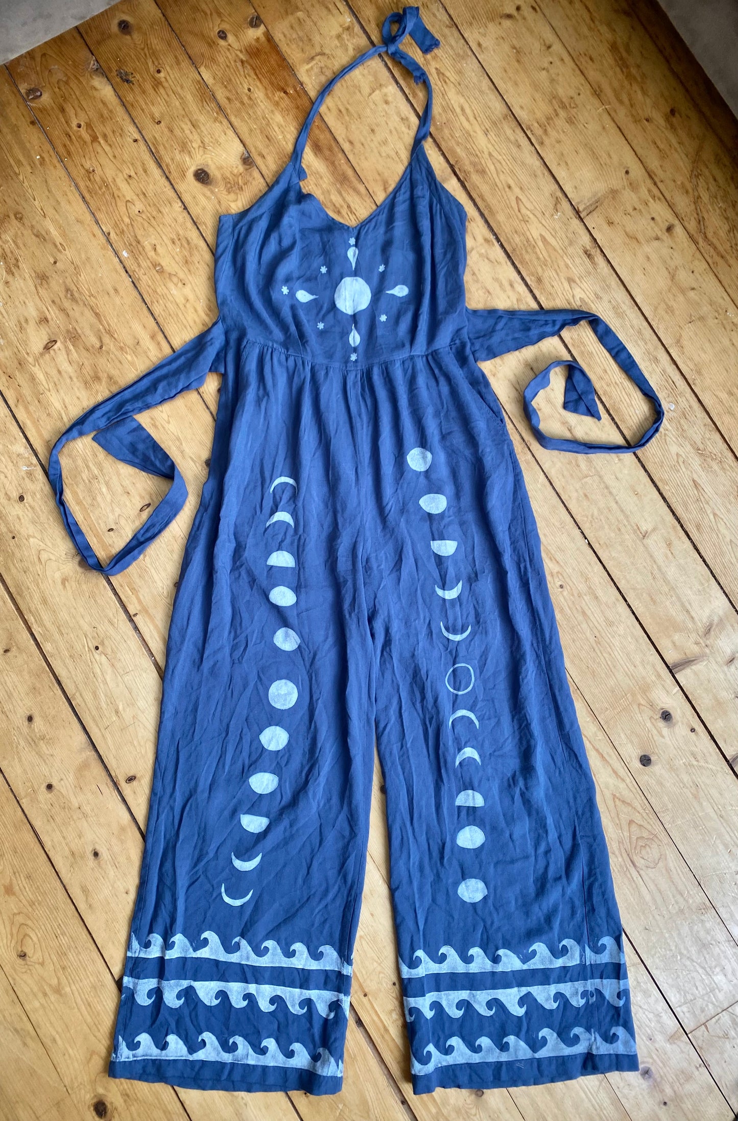 Water Moon jumpsuit - blue flow
