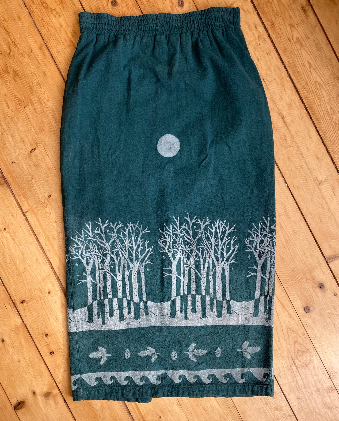 Birch and hemlock skirt - green