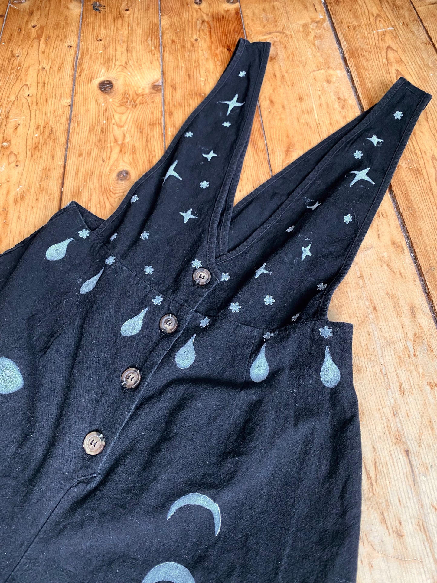 Water Moon Magic overalls - black