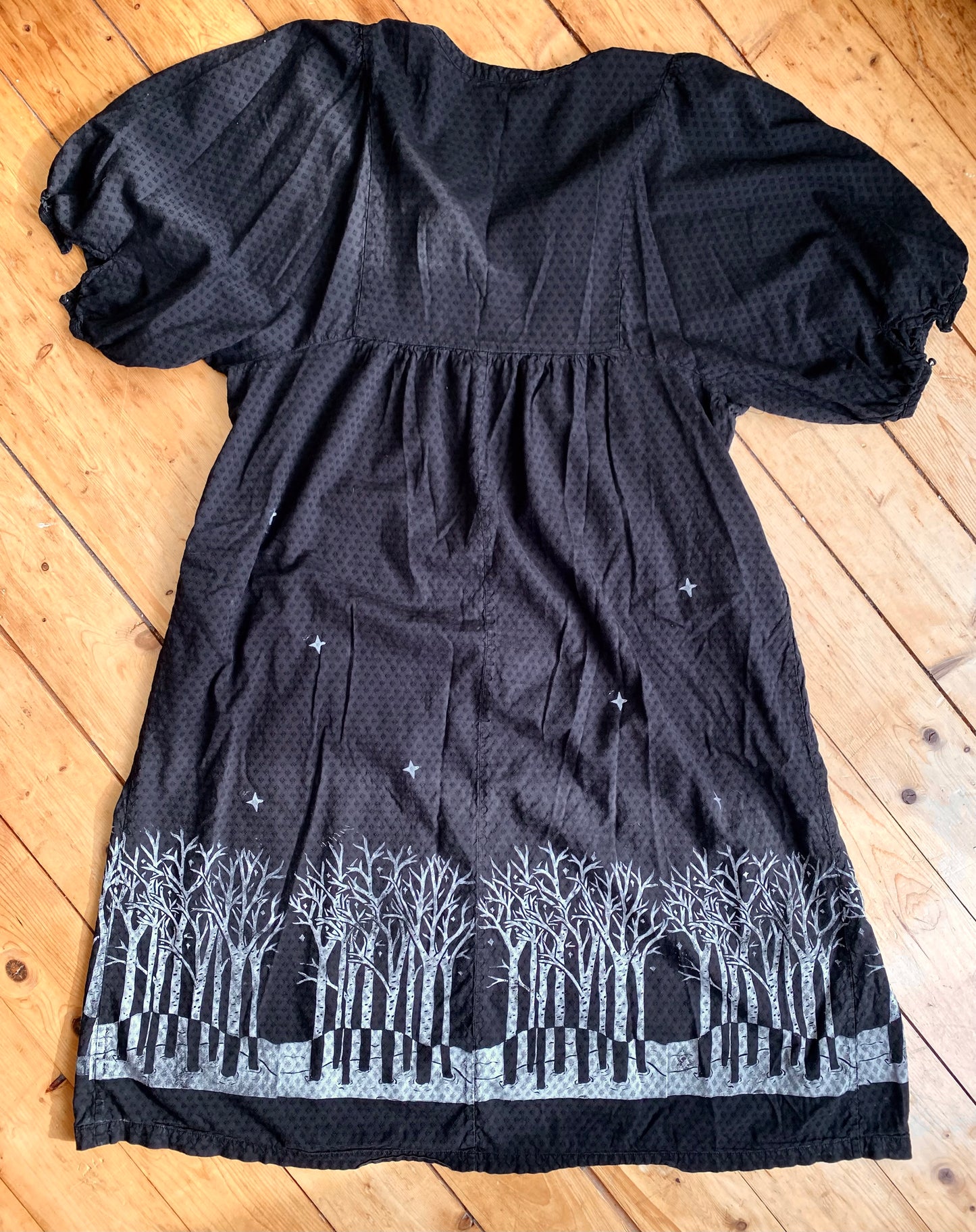 Birches in Snow dress - black