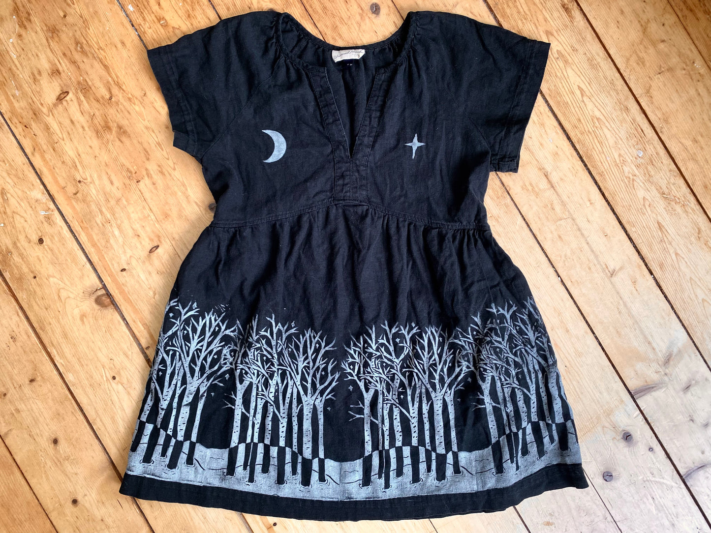 Birches in Snow dress - black