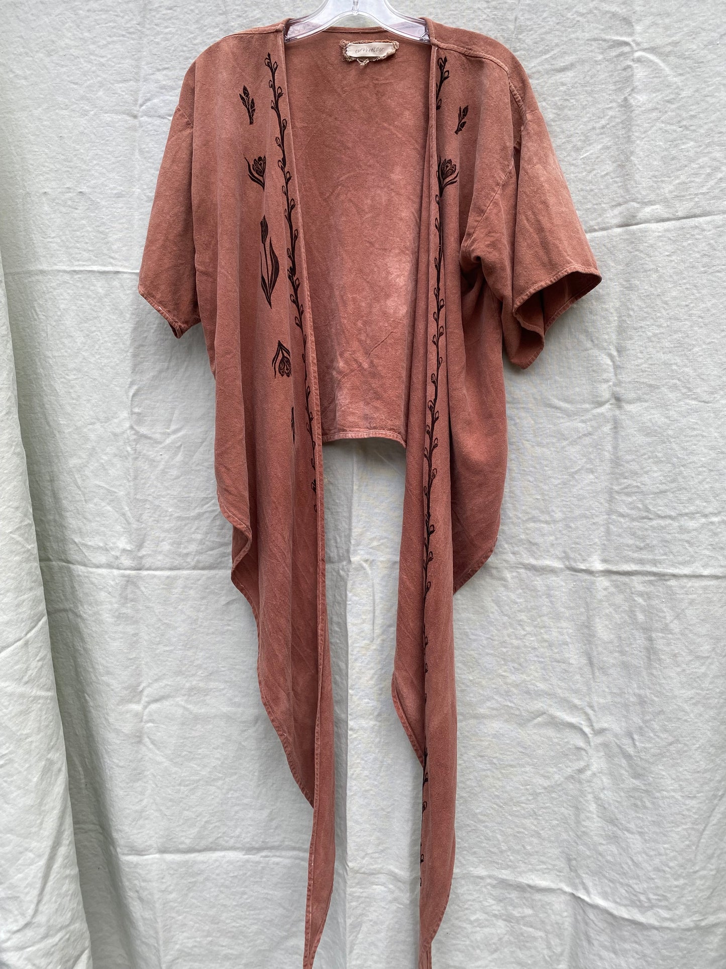 Raw silk spring wrap top