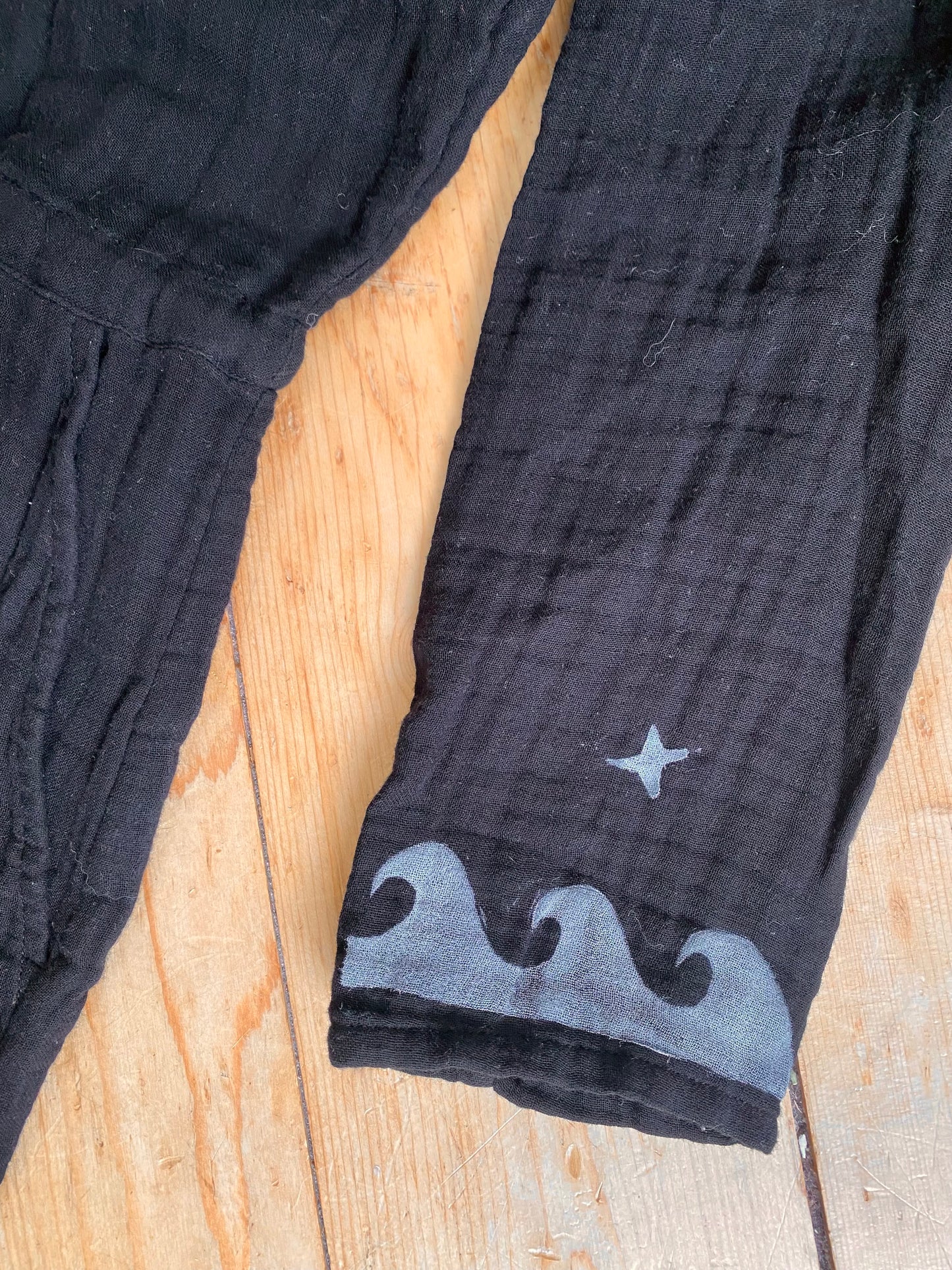 Birch trees and water jumpsuit - black
