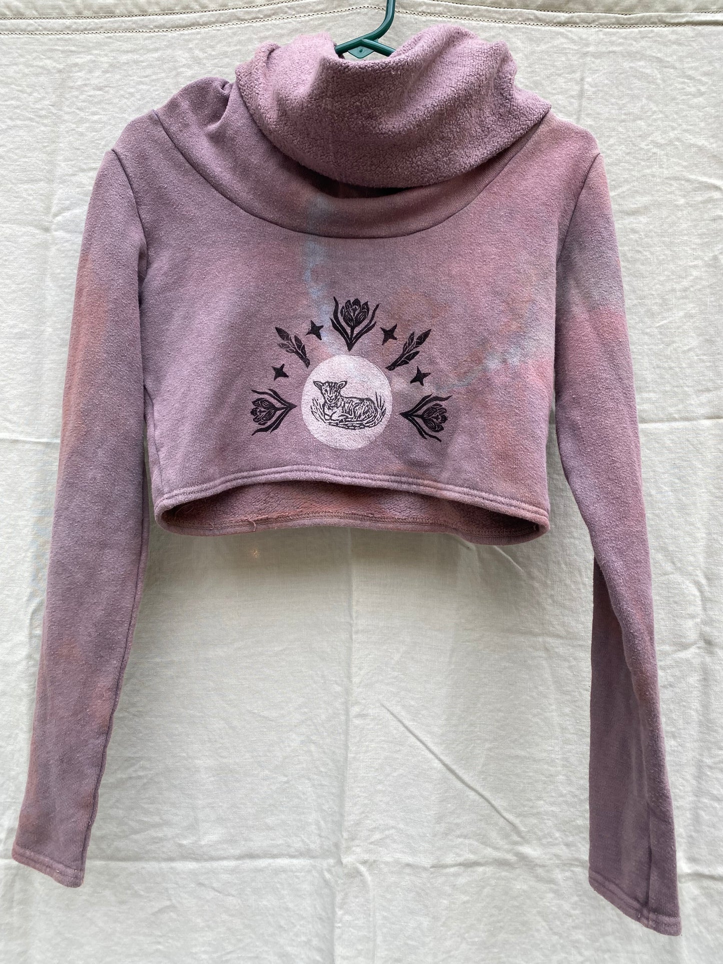 Tender spring fleece cowl top