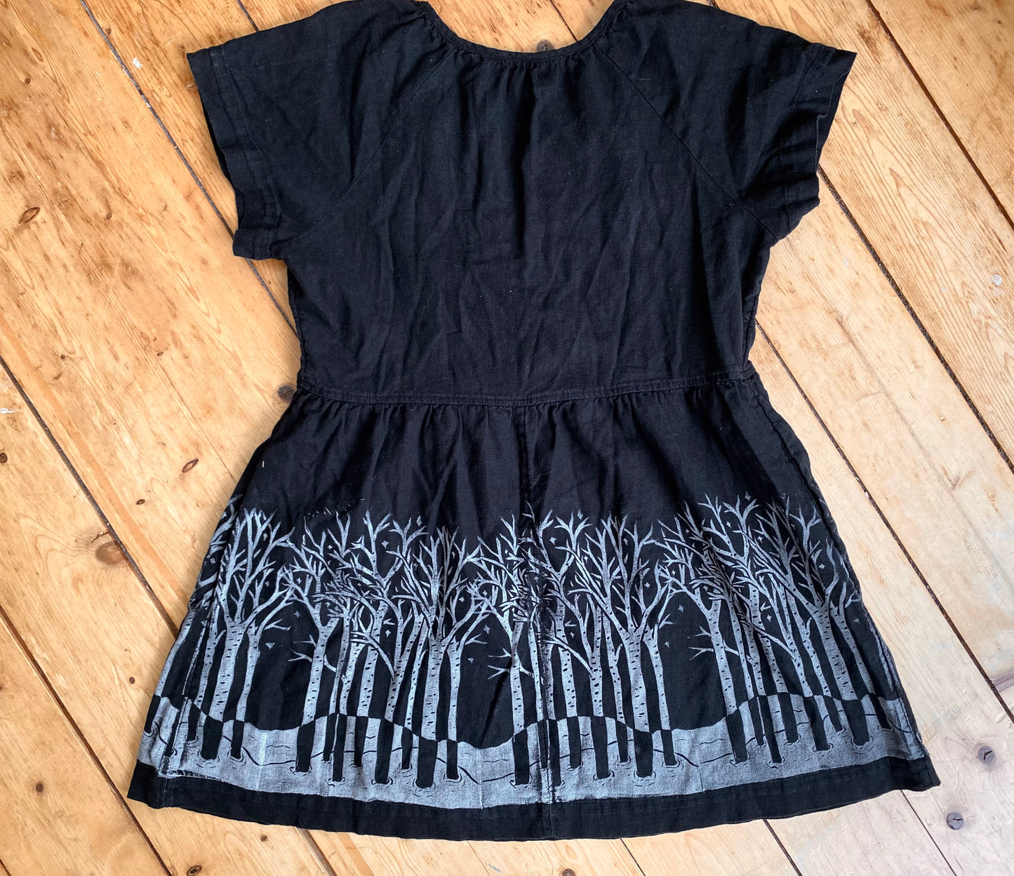 Birches in Snow dress - black