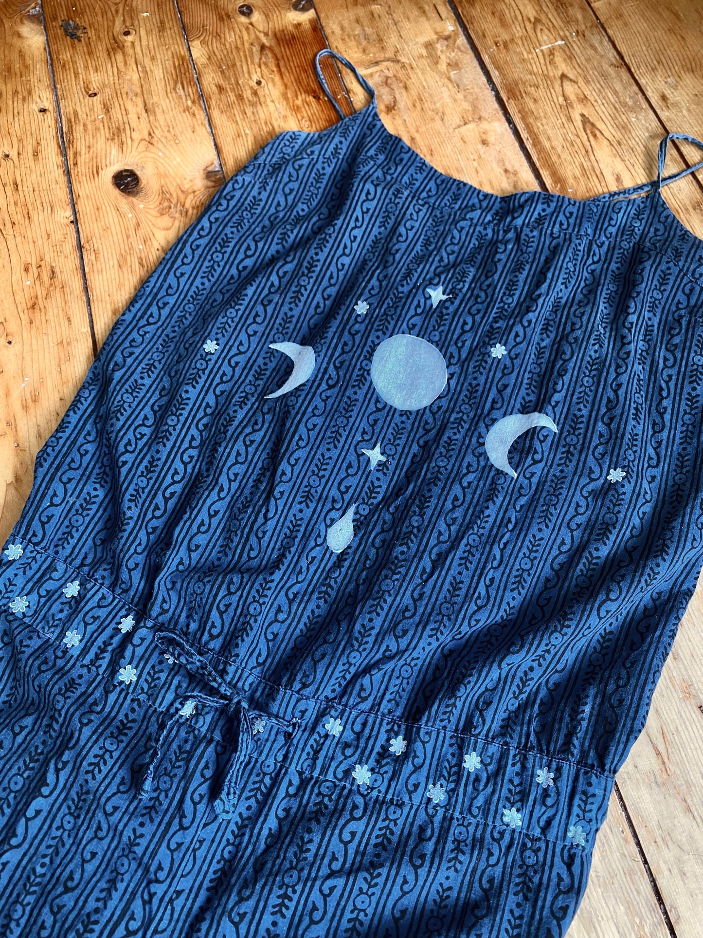 Water Moon jumpsuit - blue patterned