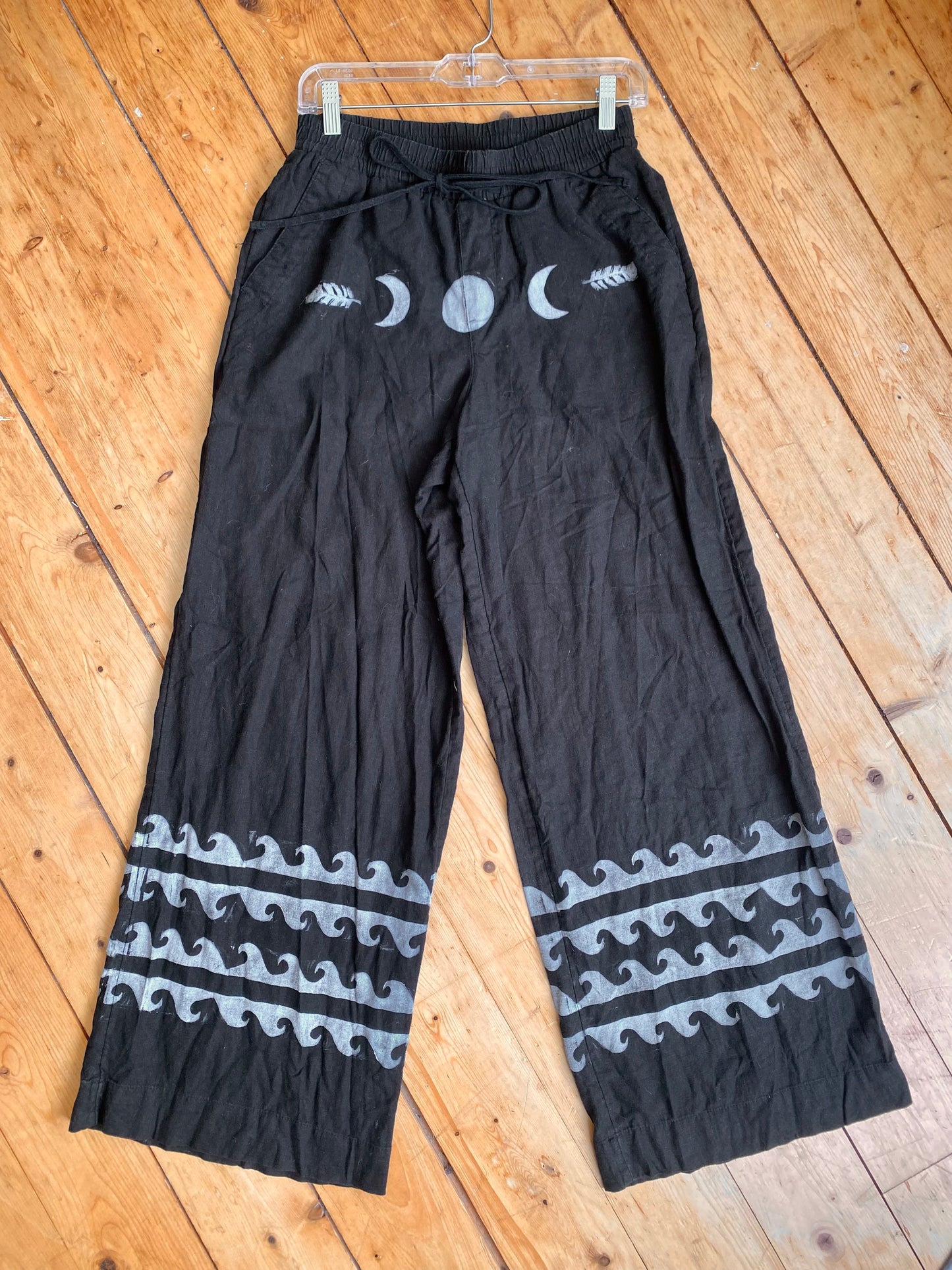 Water moon pants - black