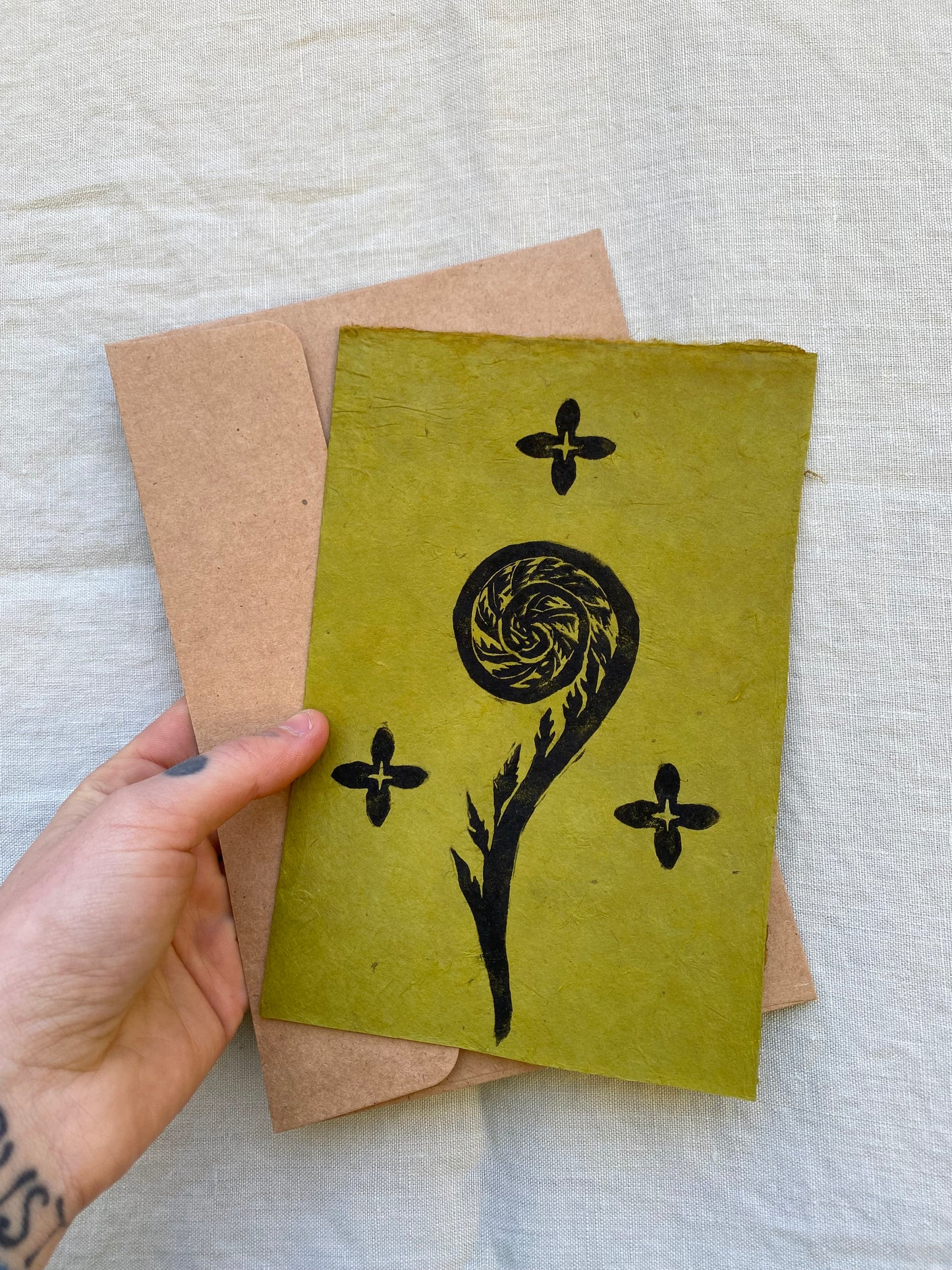 Fiddlehead and Lilac Card