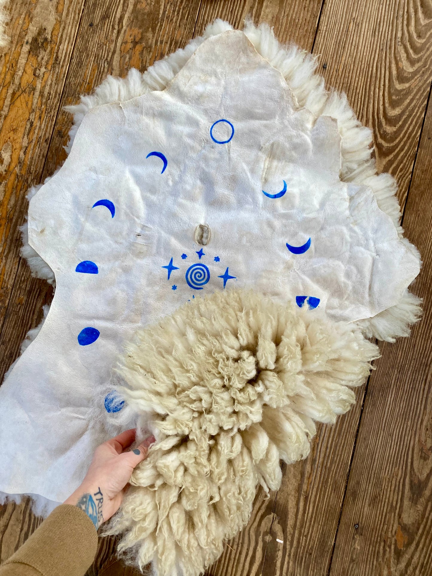 Cyclical Wisdom Sheepskin Rug