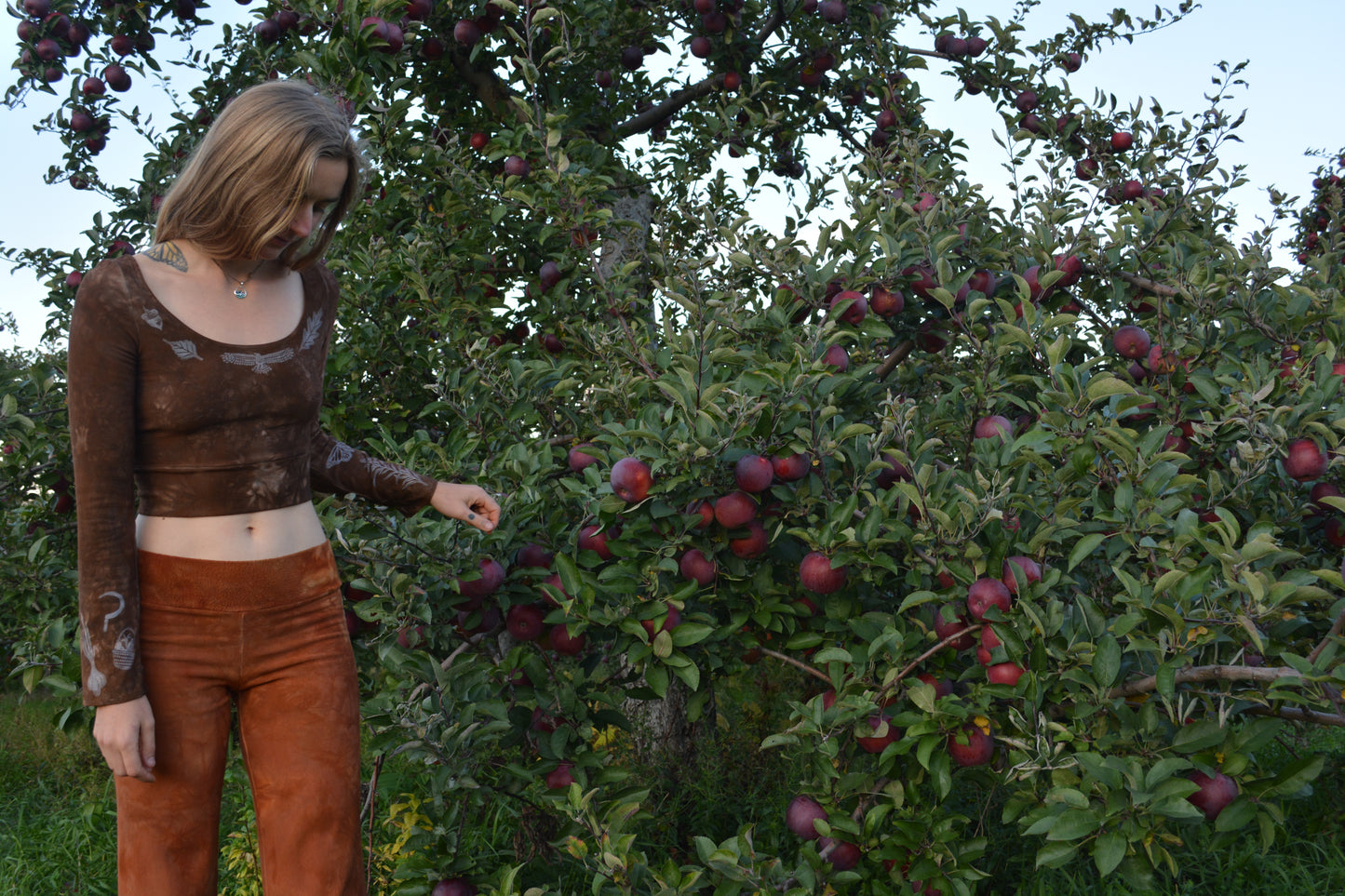 Autumnal Long Sleeve Crop Top