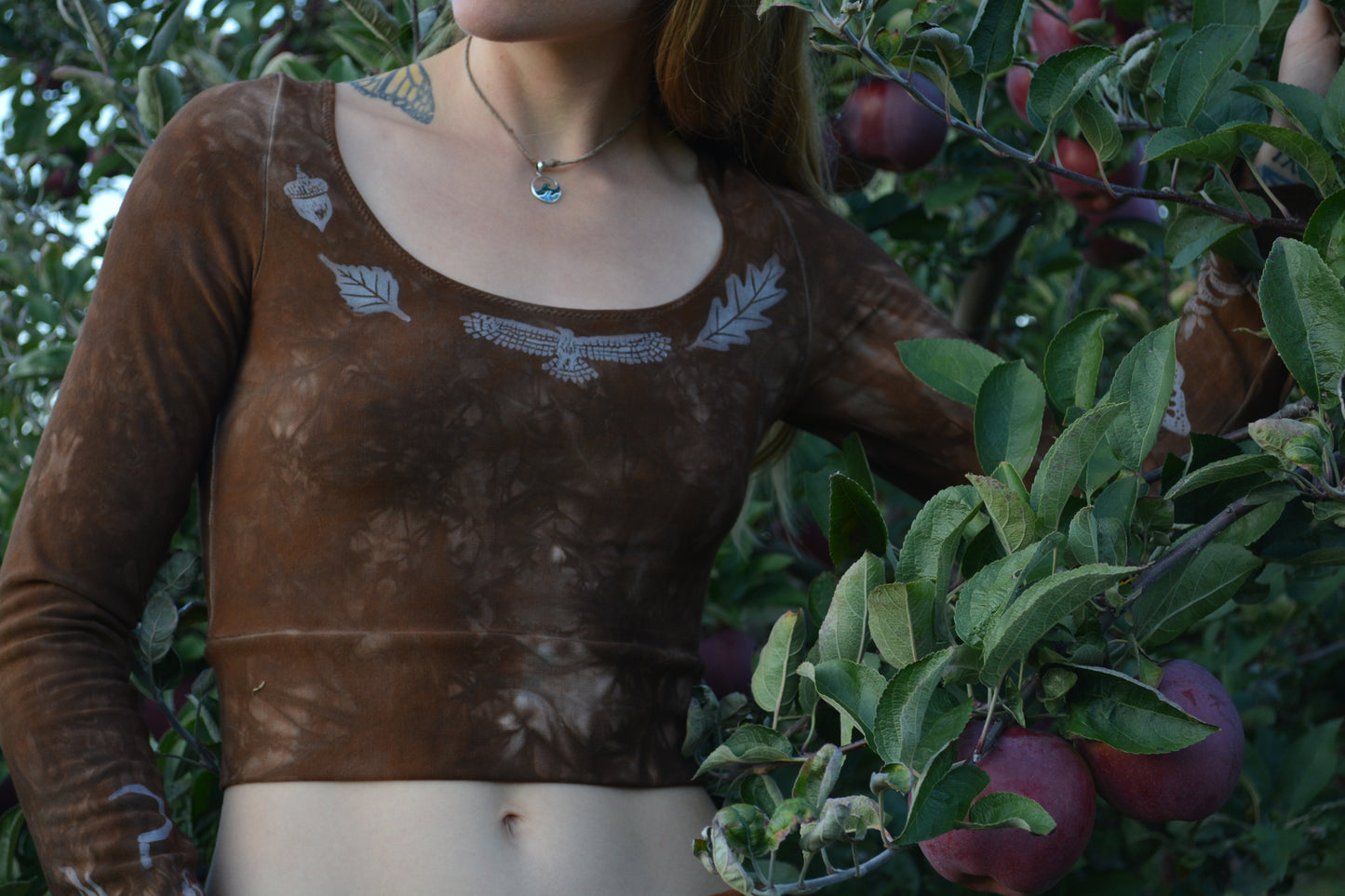 Autumnal Long Sleeve Crop Top