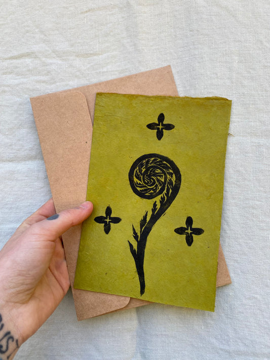 Fiddlehead and Lilac Card