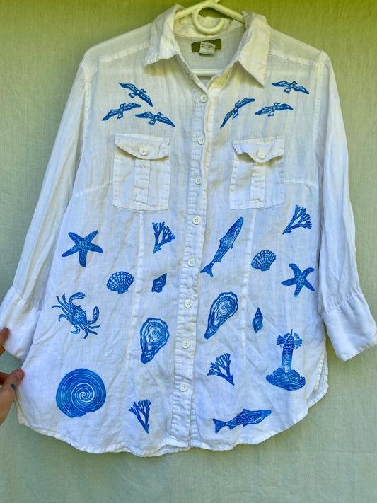 Greeting the Sea Shirt - Large