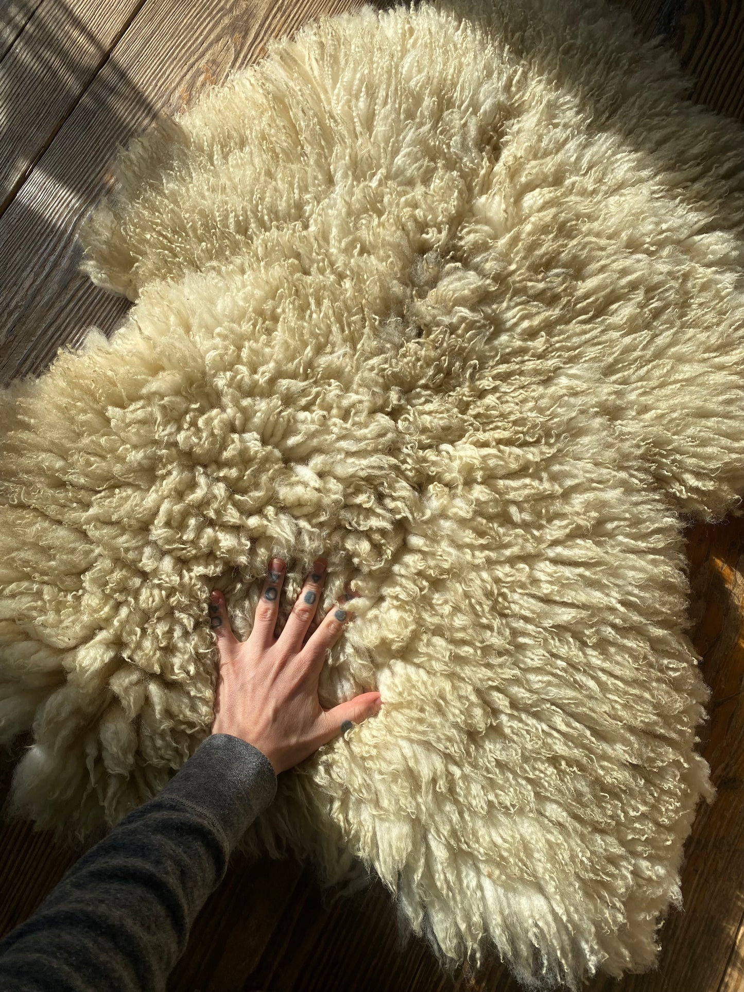 Cyclical Wisdom Sheepskin Rug