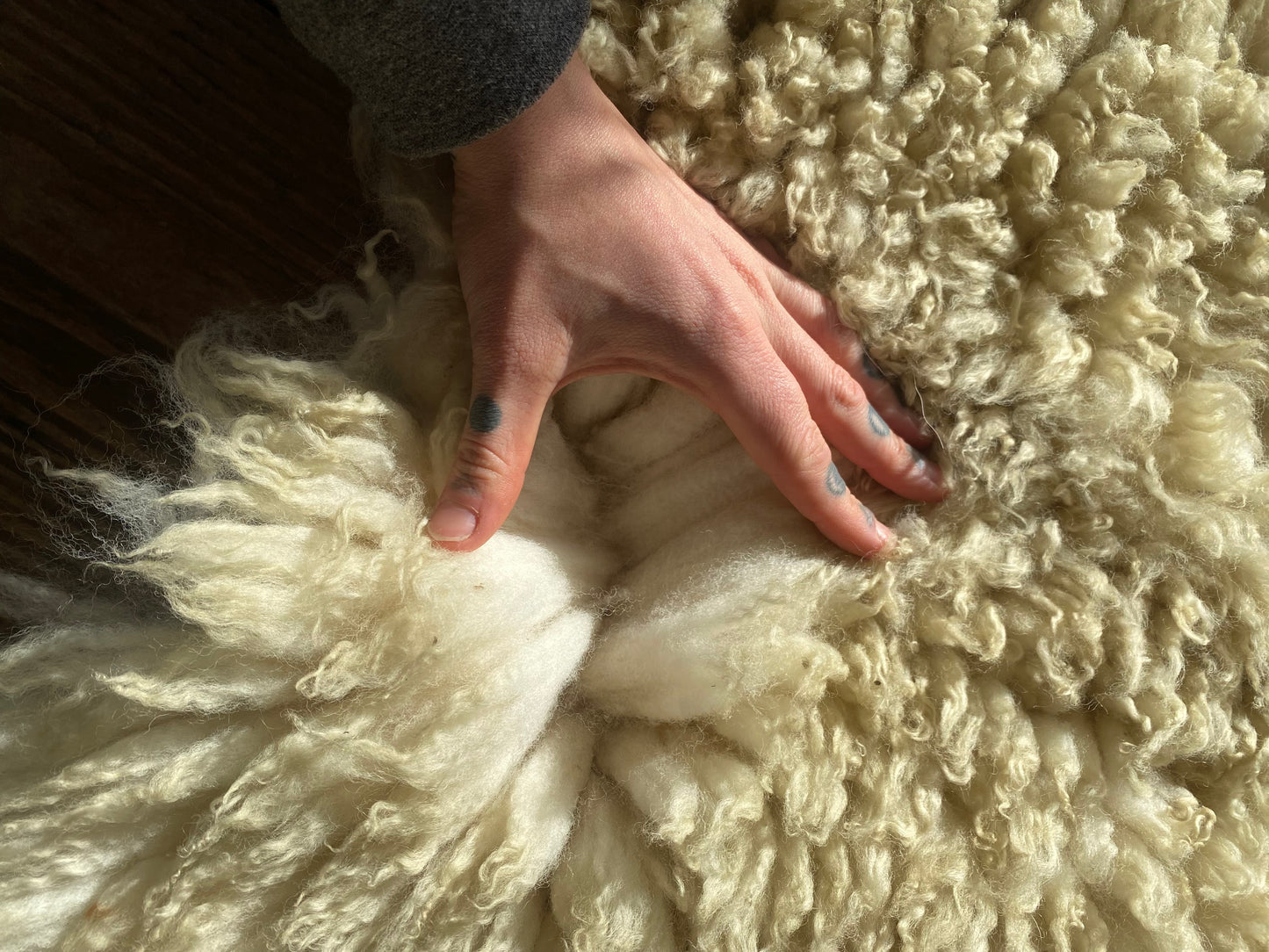 Cyclical Wisdom Sheepskin Rug