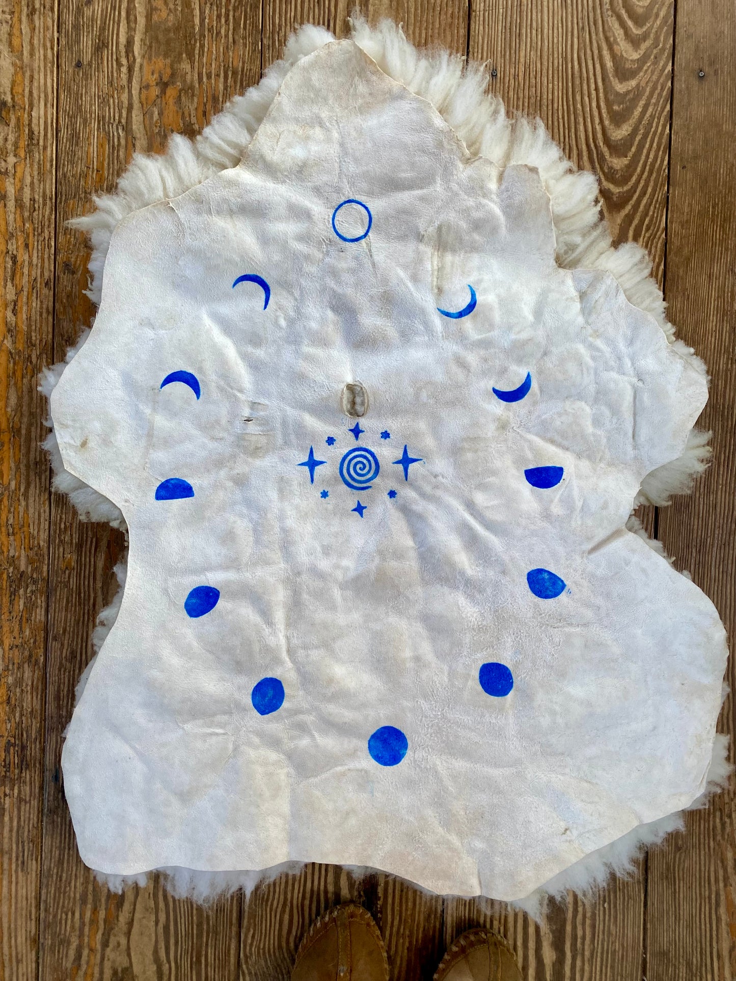 Cyclical Wisdom Sheepskin Rug